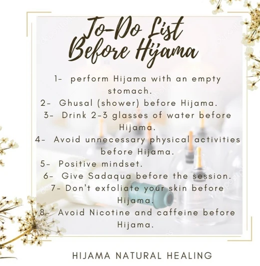 To Do List Before Hijama