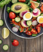 Platter wuth healthy fruits in it