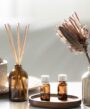 Spa composition with incense sticks, air humidifier and aroma oils.