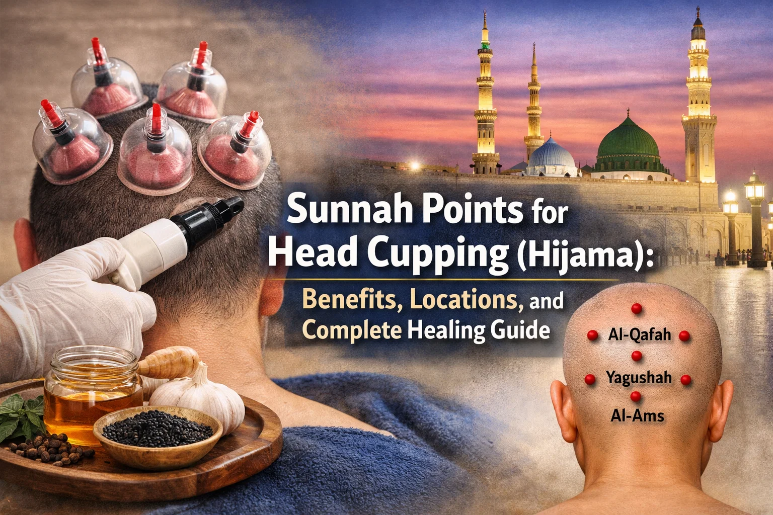 blog featured image for Sunnah Points for Head Cupping (Hijama): Benefits, Locations, and Complete Healing Guide