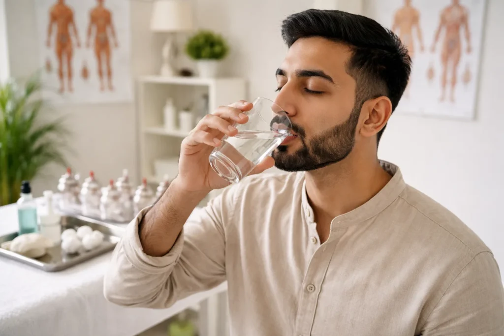 drink water before hijama therapy session