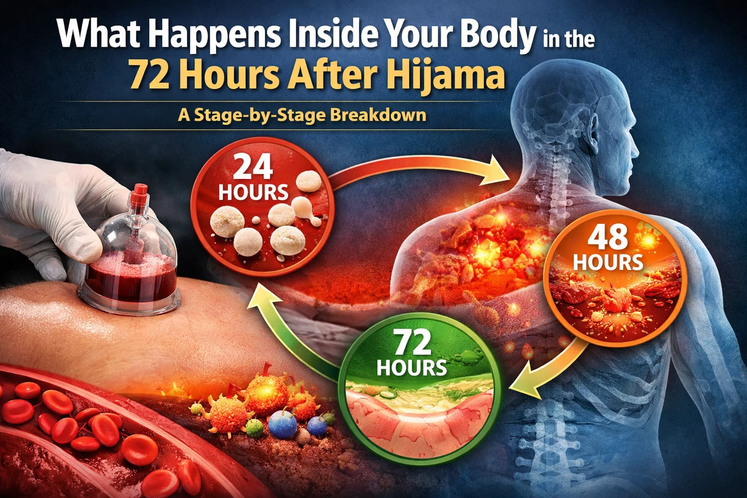 What Happens Inside Your Body in the 72 Hours After Hijama — A Stage-by-Stage Breakdown